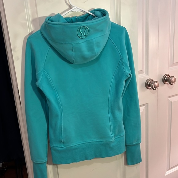 Lululemon turquoise fleece scuba full zip hoodie - Picture 5 of 10